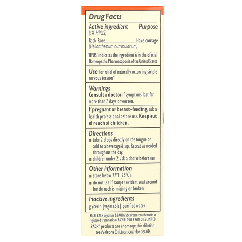 Bach, Original Flower Remedies, каменная роза, 10 мл (0,35 жидк. унции)