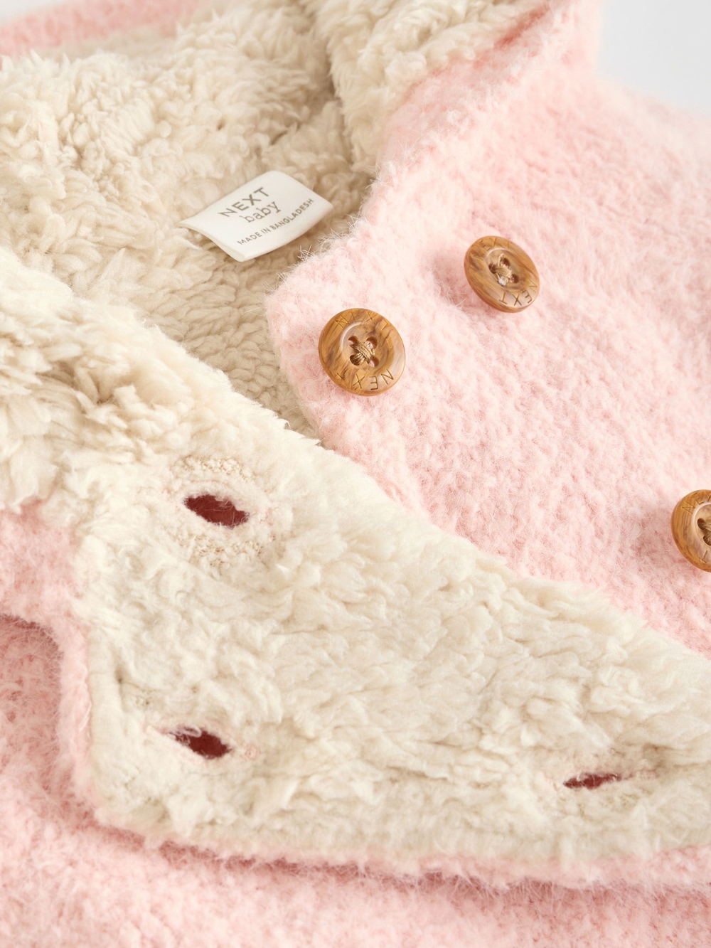 Кардиган флисовый с капюшоном для девочки Next N29-347, Розовый