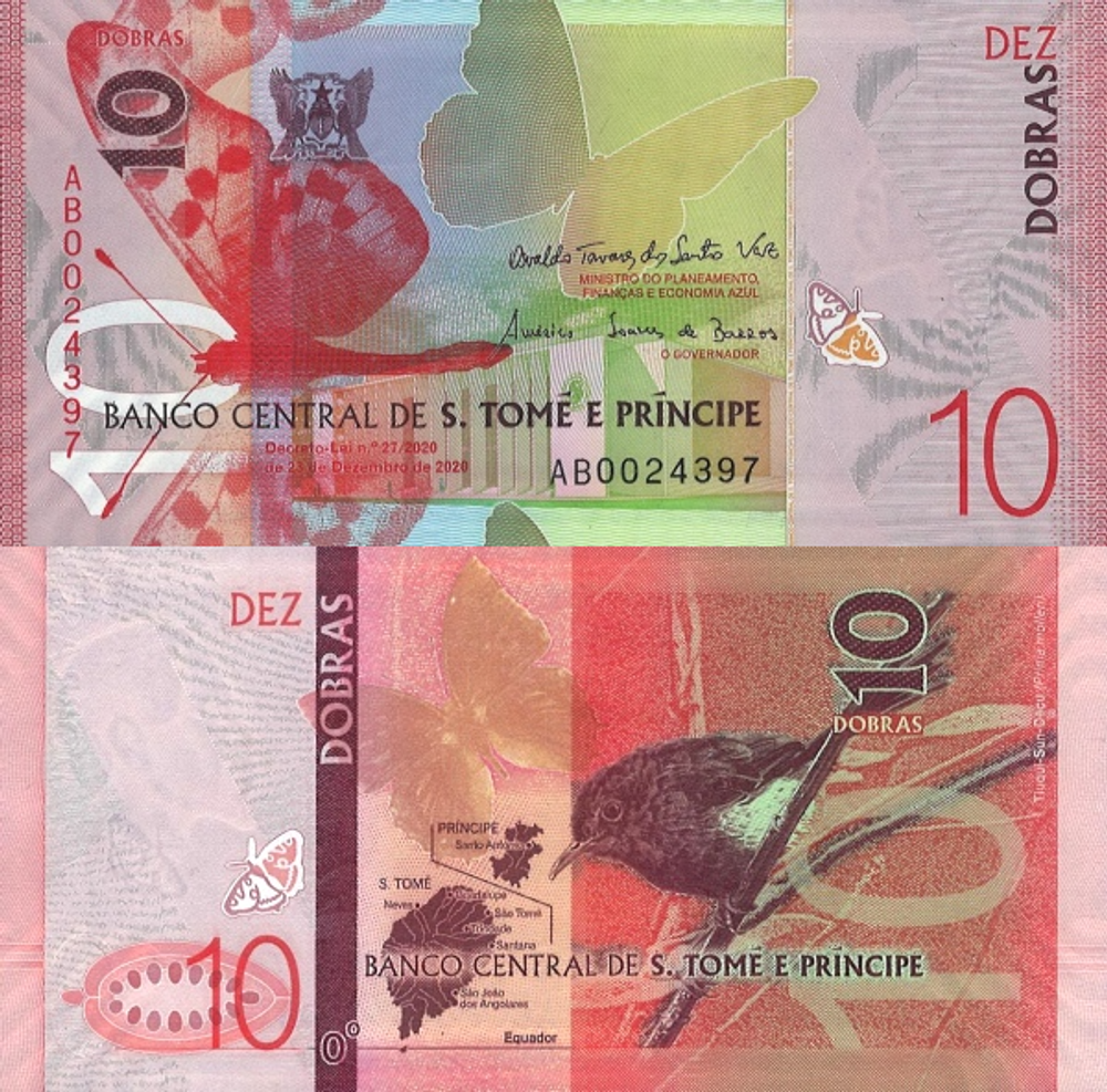 Сан-Томе и Принсипи 10 добра 2020 Принцесса Моллер UNC