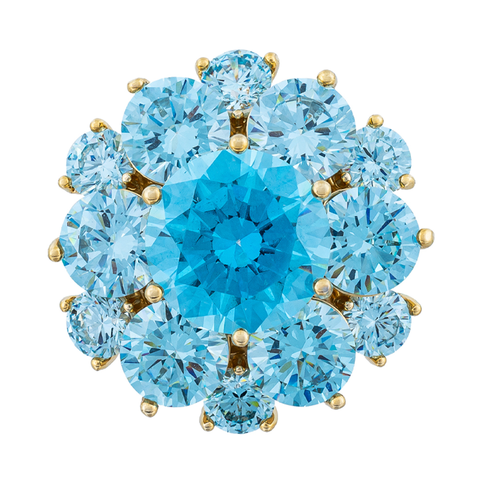 Брошь Fiore Luna Кристалл Zircon + магнит XR12099A3 BL/G