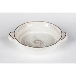 Блюдо круглое d 22 см h6 см 1500 мл с ручками White Fusion P.L. Proff Cuisine [1]
