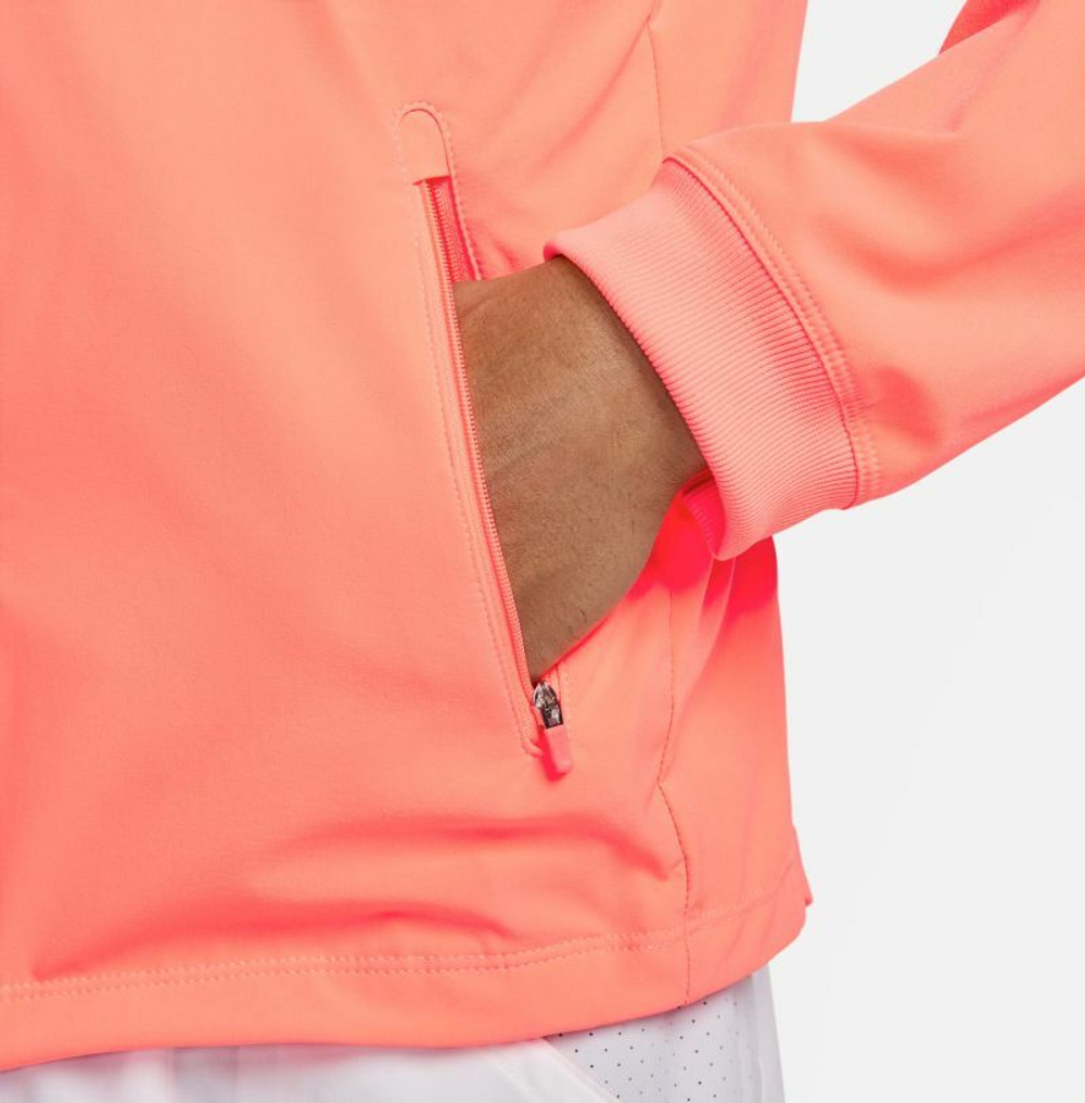 Мужская теннисная кофта Nike Court Dri-Fit Rafa Jacket - bright mango/white