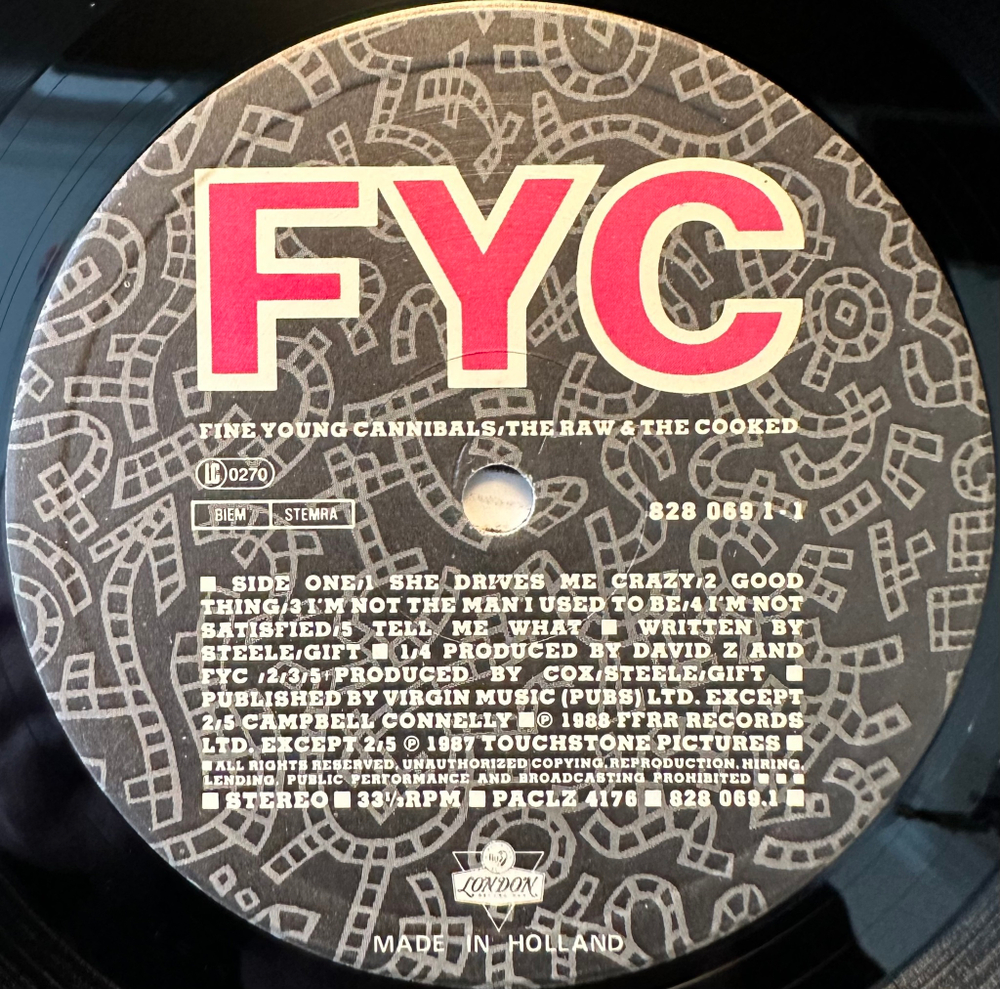 Fine Young Cannibals - The Raw & The Cooked (Голландия 1988г.)