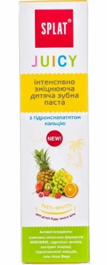 Зубная паста SPLAT детская укрепляющая с гидроксиапатитом Juicy Тутти-фрутти 35мл