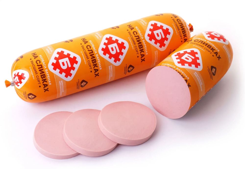 Колбаса вареная "На сливках" Брестский МК - купить с доставкой по Москве и области