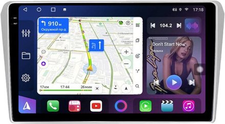 Магнитола для Toyota Avensis T250 2003-2009 (рамка серебро) - FarCar 3049M на Android 13, 2K QLED, ТОП процессор, CarPlay, 4G SIM-слот