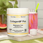 California Gold Nutrition, CollagenUp Plus, пептиды гидролизованного морского коллагена с клетчаткой и незаменимыми аминокислотами, со вкусом арбуза и юдзу, 494 г (1,09 фунта)