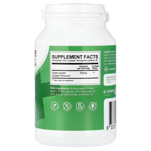 Conceive Plus, утренний токсикоз, 60 веганских капсул (500 мг в 1 капсуле)