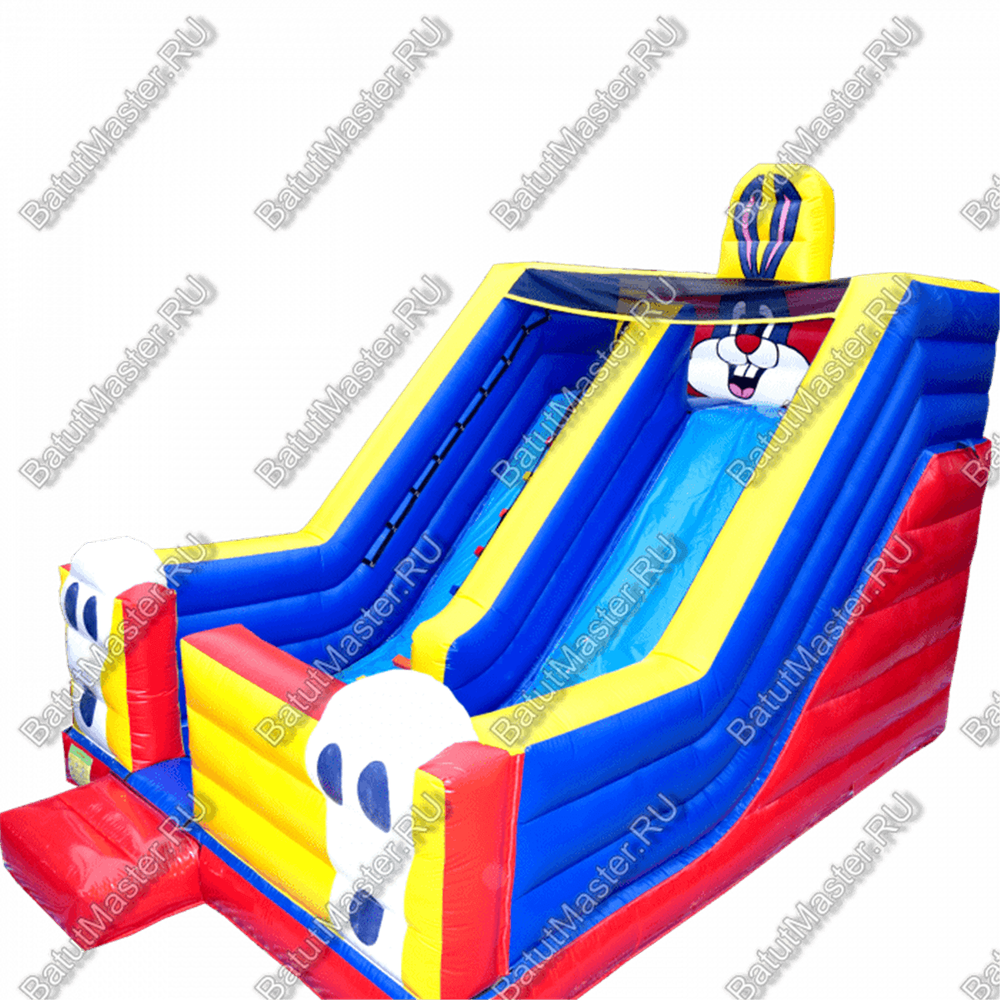 Детский надувной батут-горка "Зайка" 8*5*6 м