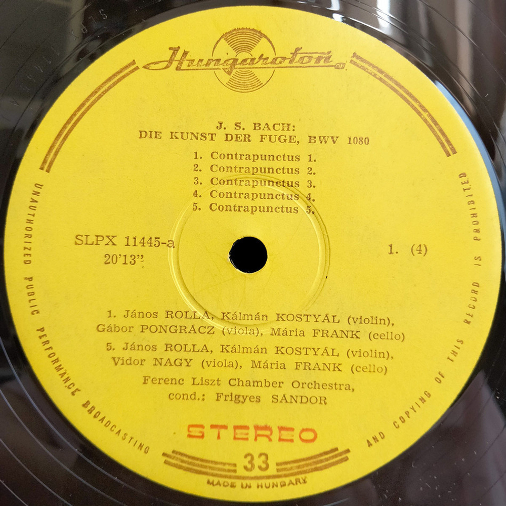 Frigyes Sandor / Johann Sebastian Bach: Die Kunst Der Fuge Bwv. 1080 (2LP)