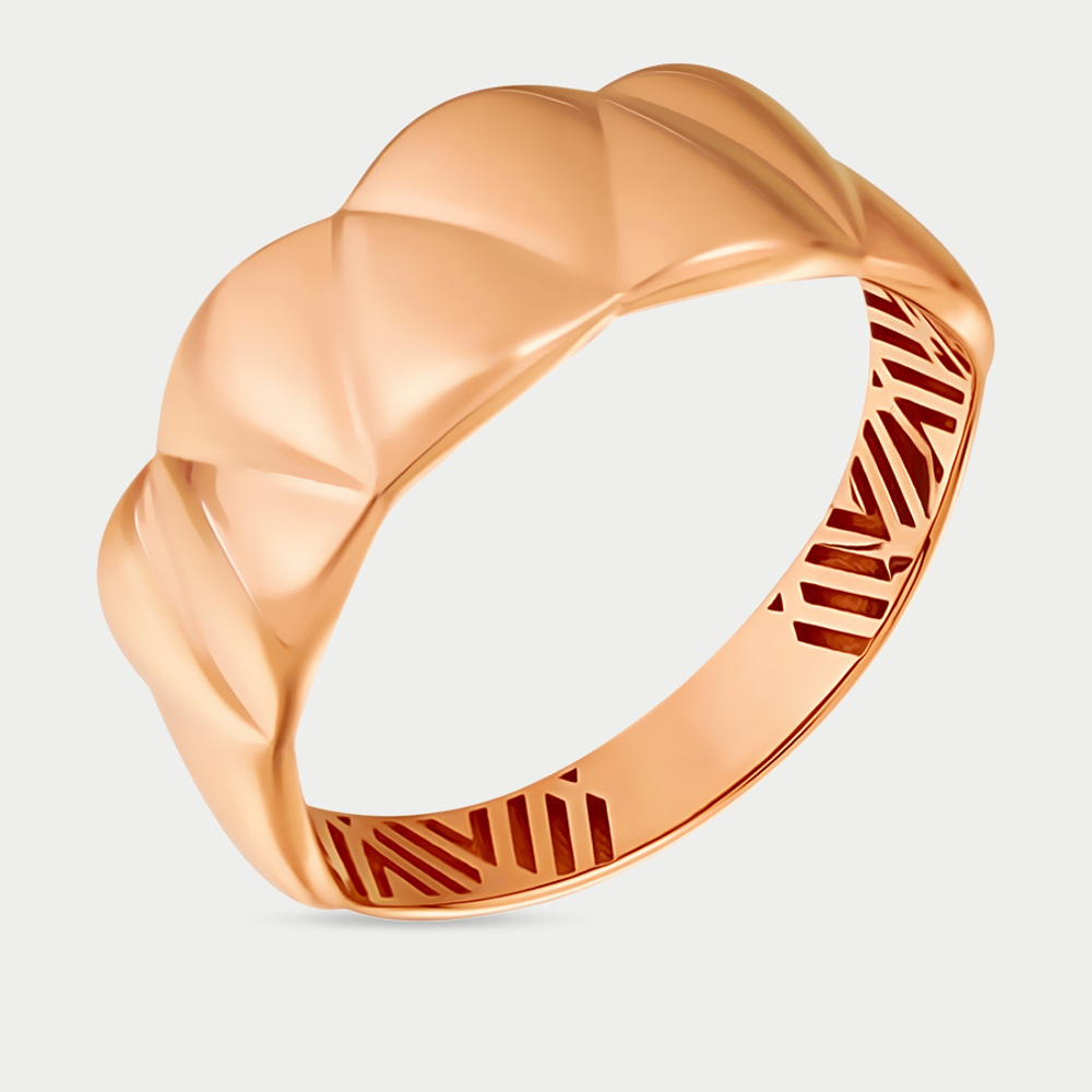 Кольцо из розового золота 585 пробы женское без вставки (арт. 901601-1000)