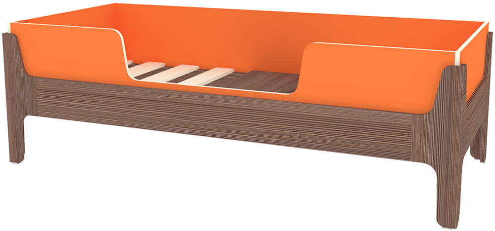 Кровать односпальная КарИВи Лотос  Бодего Темный Оранжевый