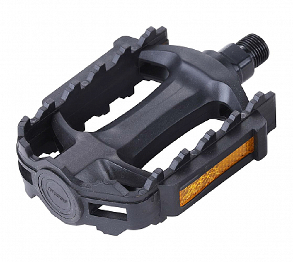 Педали MX-P603, ось 9/16" со светоотражателями, полипропиленовые чёрные
