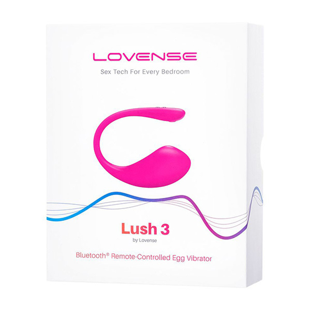 Розовое силиконовое виброяйцо 18см с управлением через приложение Lovense Lush 3 Smart Vibrating Egg Pink LE-10
