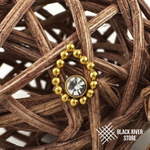 Drop Bead Crystal PVD Yellow