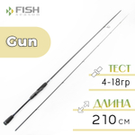 Спиннинг Fish Season Gun, 2 секции, полая вершина (2.1м, 4-18гр)