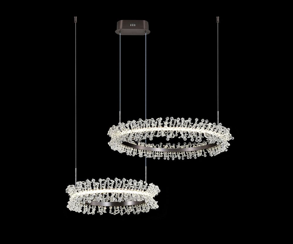 Kink Light 08245,12PA Подвес димм.Лаура матовый никель d60+40