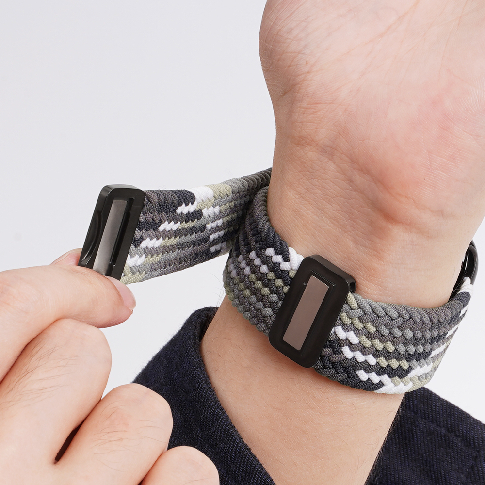 Эластичный ремешок черно-белого цвета (Smoke Gradient) для смарт часов Apple Watch размером 42, 44, 45, 46, 49MM, серия Mixture Ultra Series от Dux Ducis