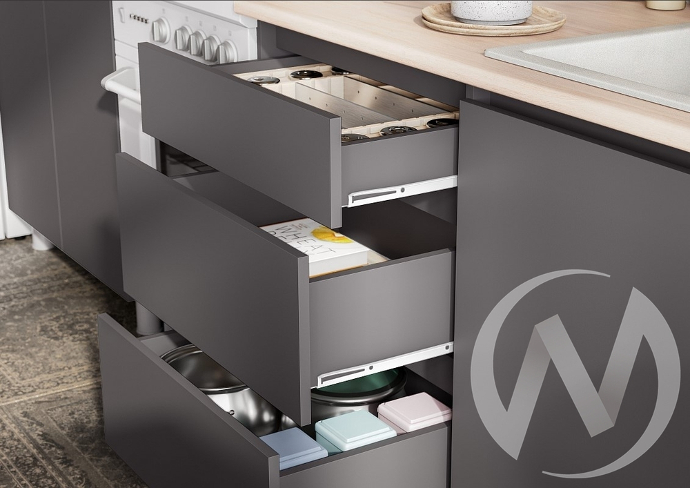 Кухонный гарнитур Денвер 2;0м (графит серый/дуб сонома)