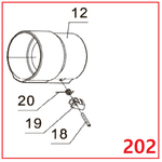 Запчасть №202 для PAG-PC84. Кожух муфты в сборе (12, 18, 19, 20)
