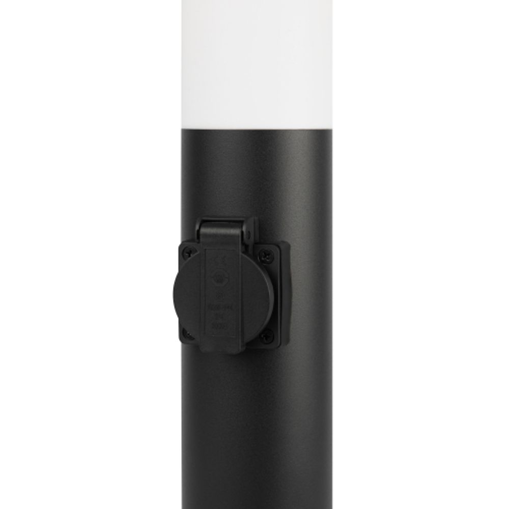 Светильник уличный напольный ЭРА «Беллона» GBF-103-1-BL-0450 230В Е27 IP54 черный с розеткой | Садово-парковые светильники