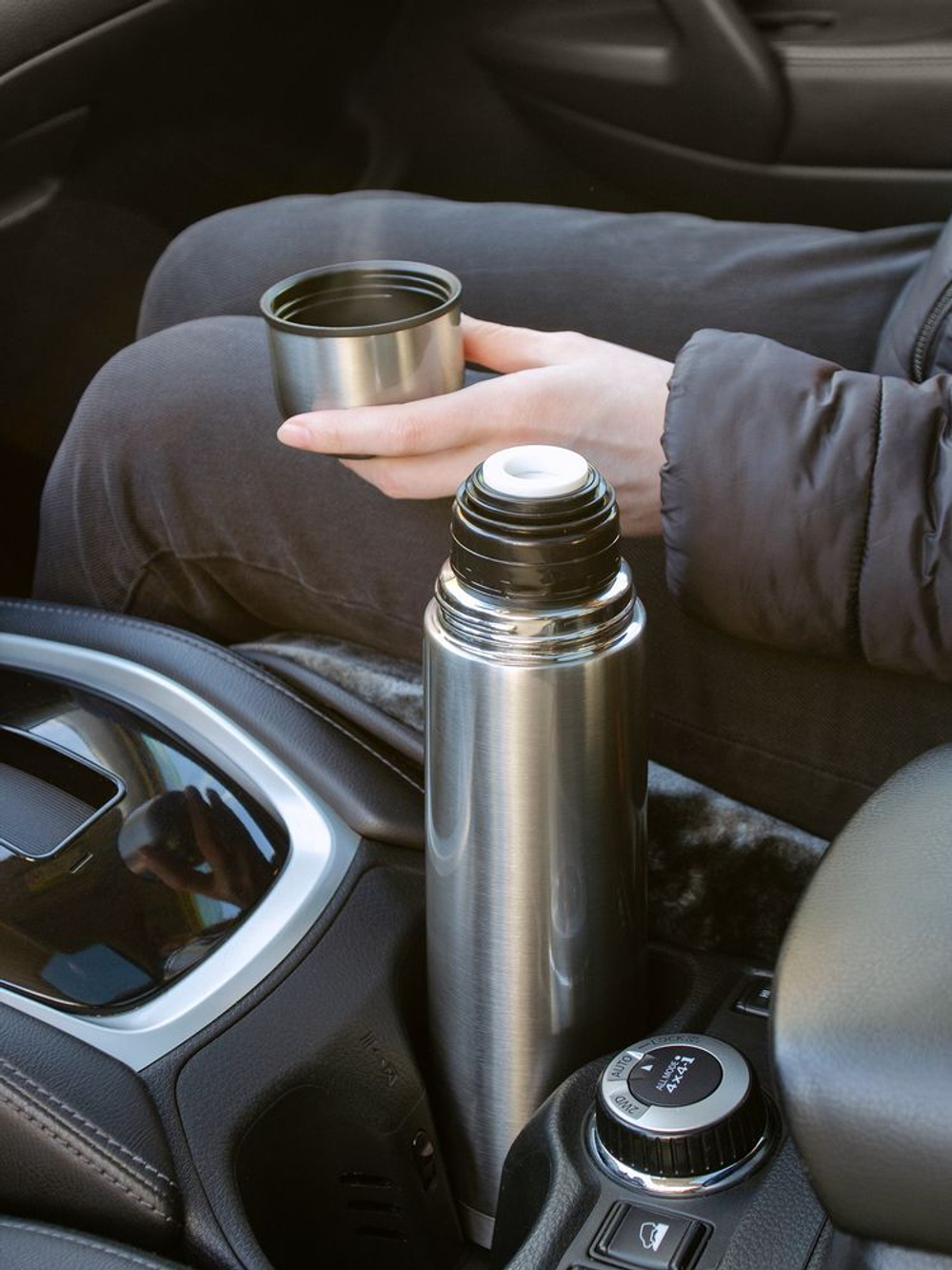 Термос Plain 750, серебристый