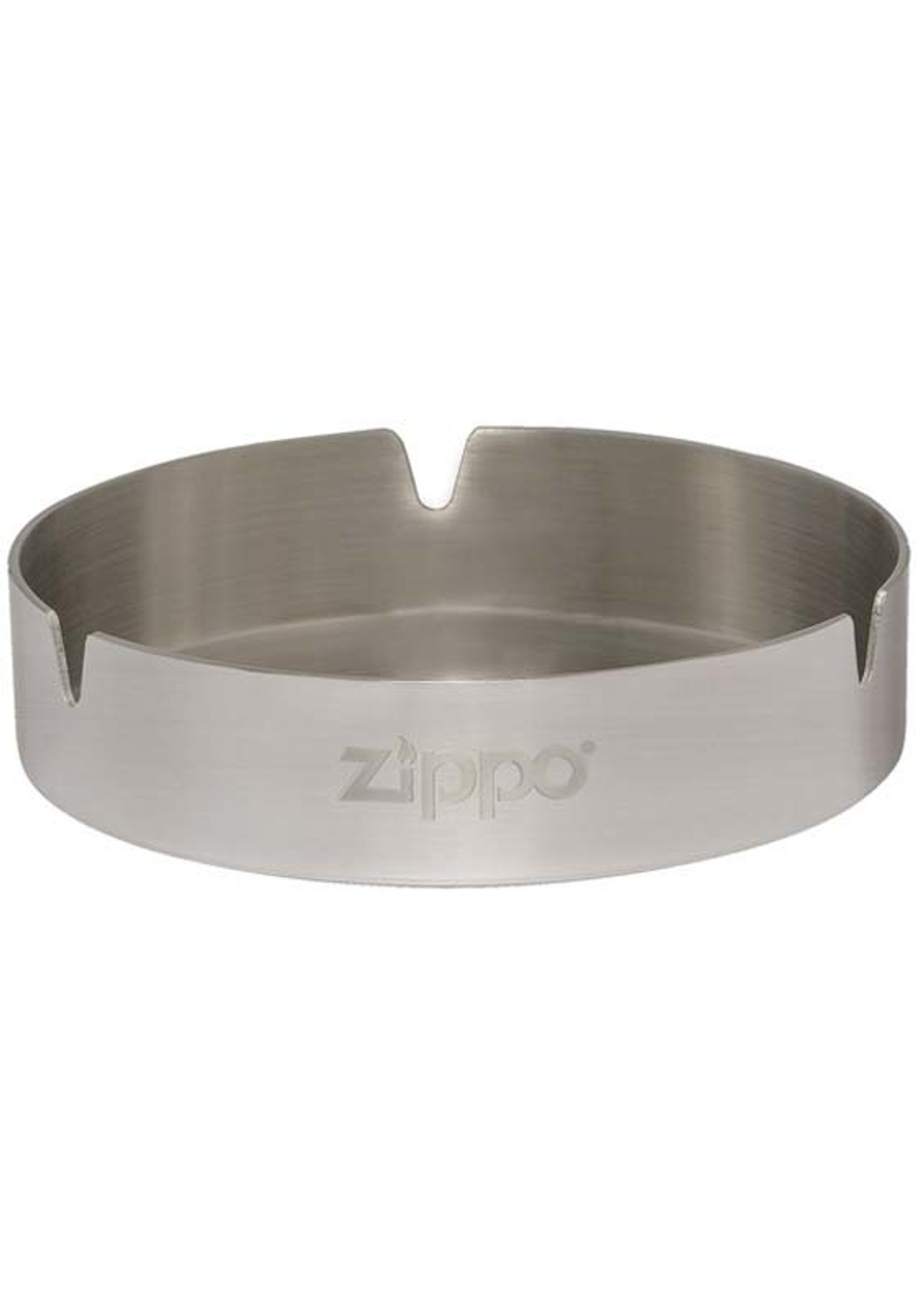 Серебристая фирменная Пепельница с логотипом Zippo для сигарет из стали ZP-121512