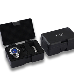 KIOSK Silver Luxury American Fossil Quartz Movement Stainless Steel Watchband Watch Unisex Blue Dial