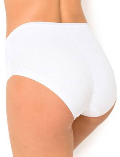 Трусики-слип с высокой линией талии Cotton Band (Размер: L) (Цвет: белый)