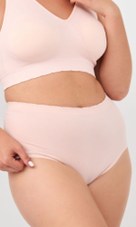 Набор из 5 высоких бесшовных гладких трусиков (Размер: XL) (Цвет: разноцветный)