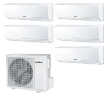 Мультисплит система на 5 комнат NeoClima NS-07W / NS-09W х2 / NS-12W / NS-18W / NUM-42Q5
