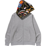A Bathing Ape Bathing Ape Sweatshirts Cardigan Cotton Drop Shoulder Sleeve Moderate No Fleece Lined Zip Closure 0zxswmx07151p