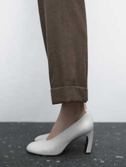 Massimo Dutti Костюмные брюки с отворотами, темно-коричневый