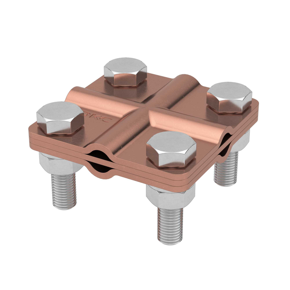 Соединитель пруток-пруток, D8 мм, медь