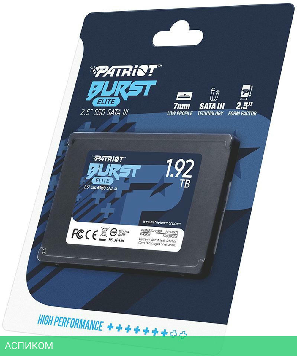 SSD диск Patriot Burst Elite 1.92TB (PBE192TS25SSDR)
