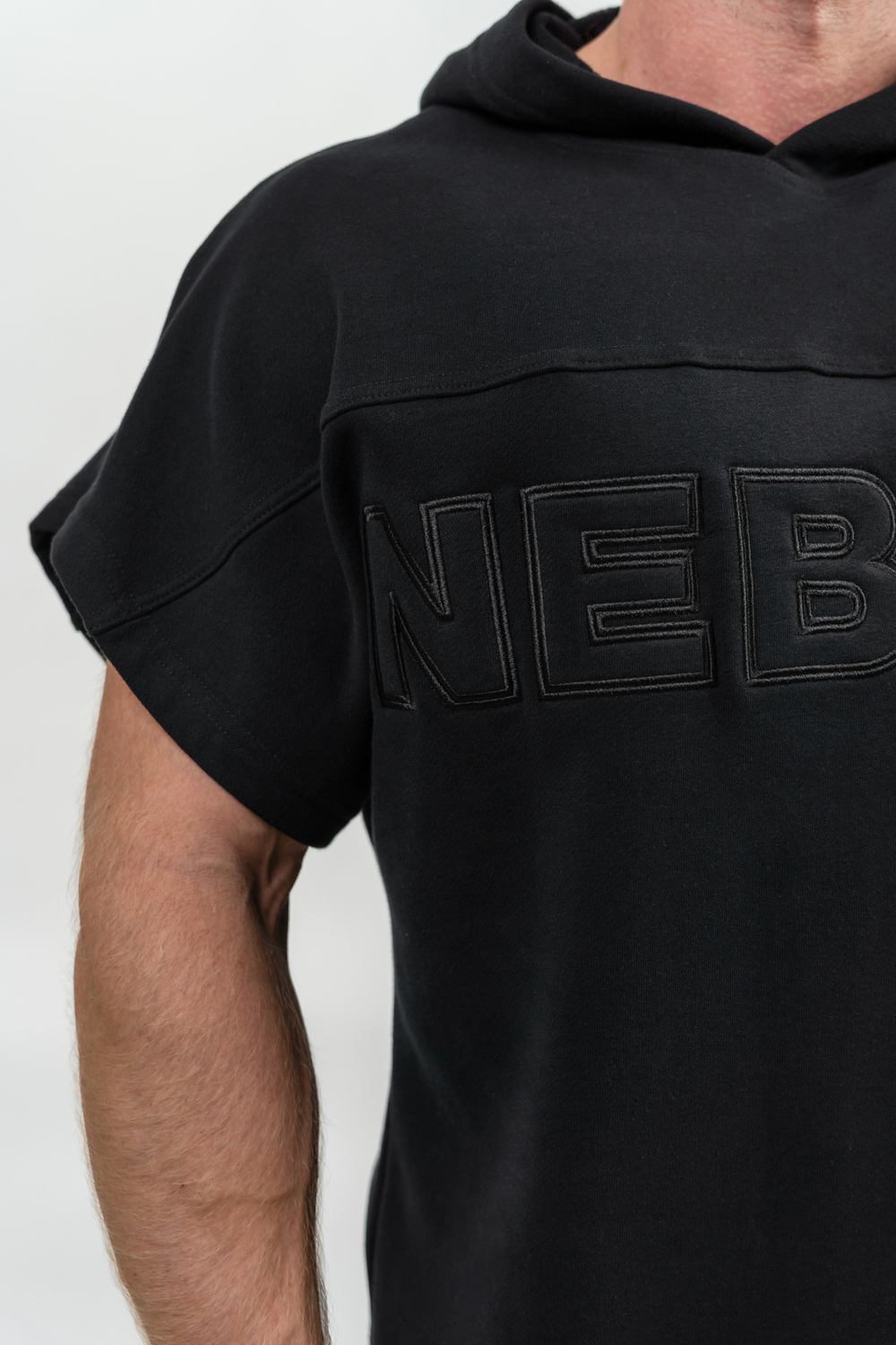 Толстовка без рукавов HOODED T-SHIRT GYM RAG TOP CHAMPION 706 Черная