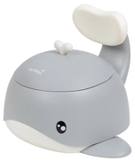 Горшок детский со спинкой и крышкой Farfello A6 серый