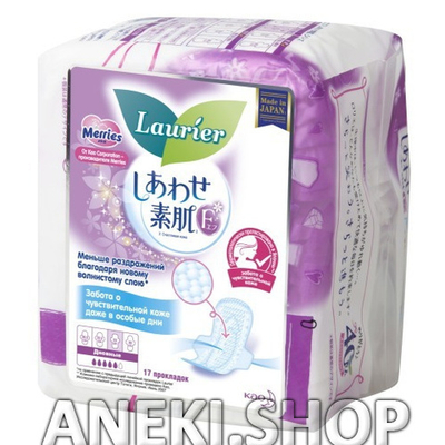 Прокладки супертонкие гигиенические с крылышками, 25 см 17 шт. Laurier KAO