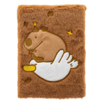 Блокнот Basir, формат А5, серия "Капибара", меховая обложка, 80 листов, размер 21*15 см