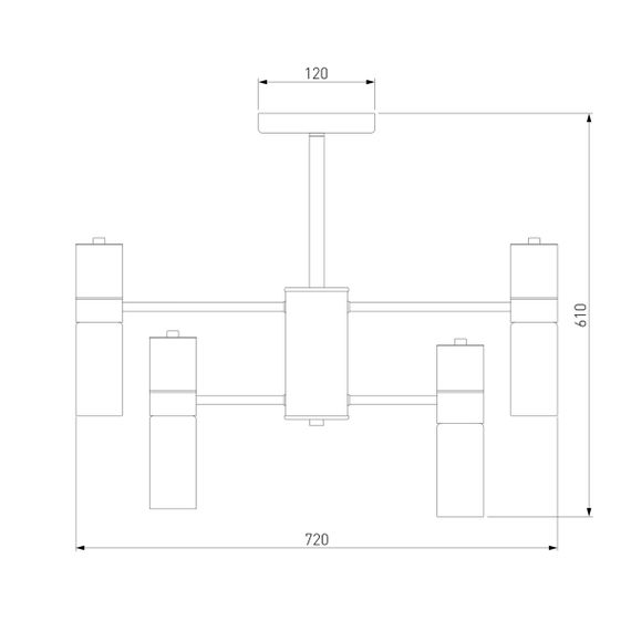Подвесная люстра Eurosvet Tesoro 70125/8 черный