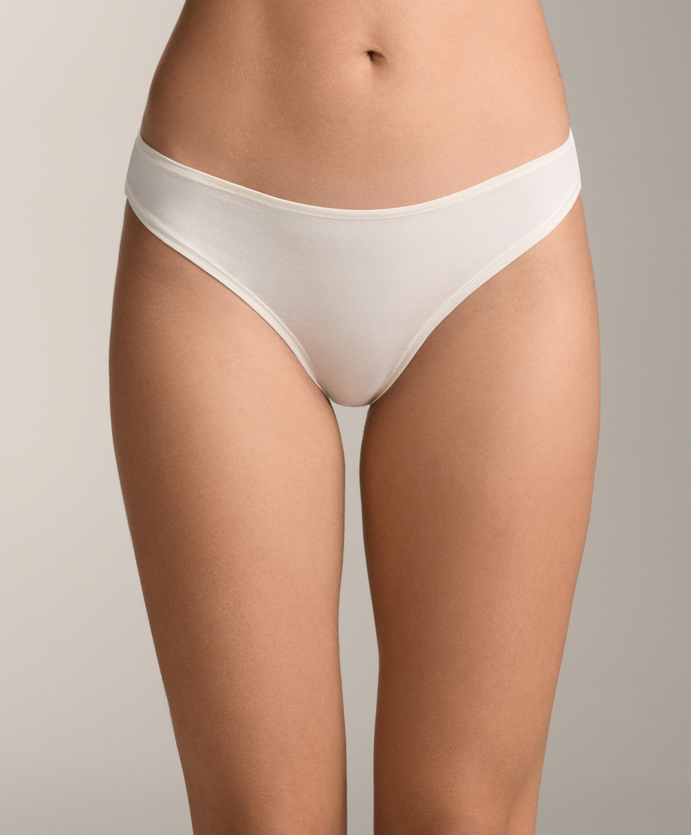 OYSHO Набор из пяти классических трусиков из смесовой хлопковой ткани, бежево-розовый