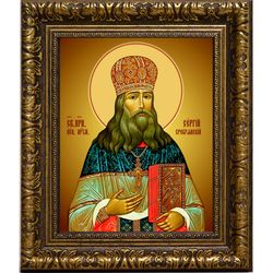 Сергий Сребрянский, священноисповедник, архимандрит. Икона на холсте