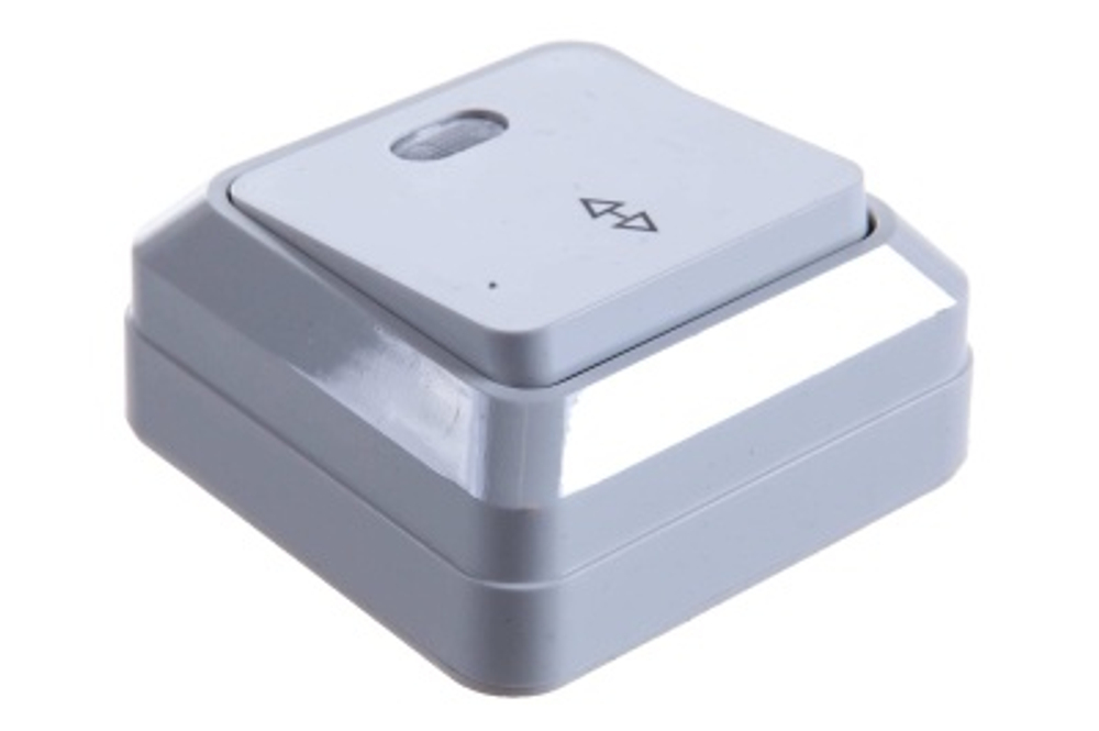 Выключатель 1кл прох с подсв бел Олимп ОП 10А 220В (О0125) (1/10/100)