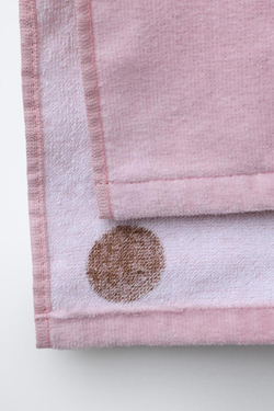 ZARA ПОЛОТЕНЦЕ-ПОНЧО В ГОРОШЕК, РОЗОВЫЙ