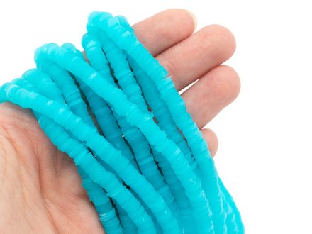 Нить каучуковых бусин 6мм, неоновый