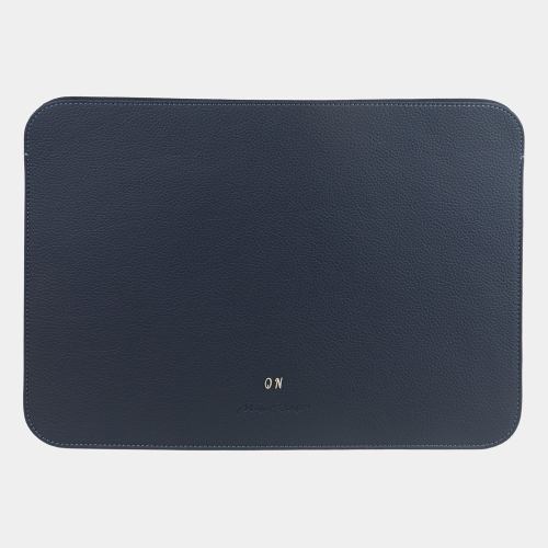 Чехол для MacBook 13-14-15' и документов из кожи теленка зеленого цвета