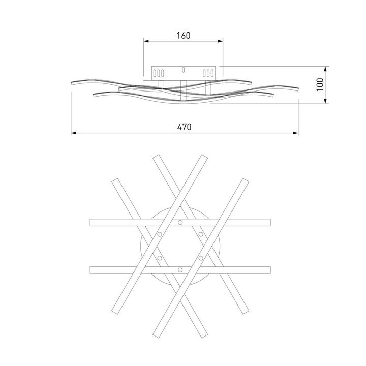 Потолочный светодиодный светильник Eurosvet Pascal 90043/6 хром
