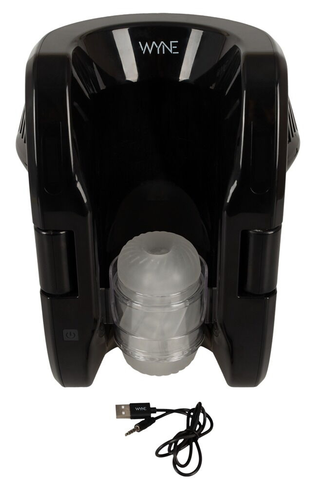 Мощный мастурбатор WYNE Masturbator 10 (Цвет: черный с белым)