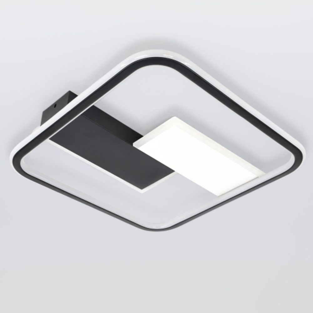 Светильник потолочный светодиодный ЭРА Модерн Henri CLL-1-104-RC BK | Светильники SPB-6 с ДУ