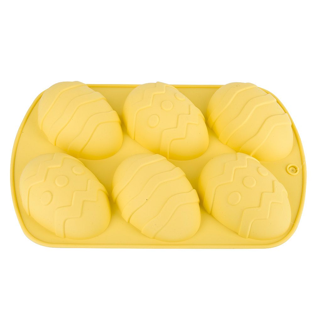 Форма силиконовая для выпечки 6 ячеек "Яйцо" 27*17,5*3,5см